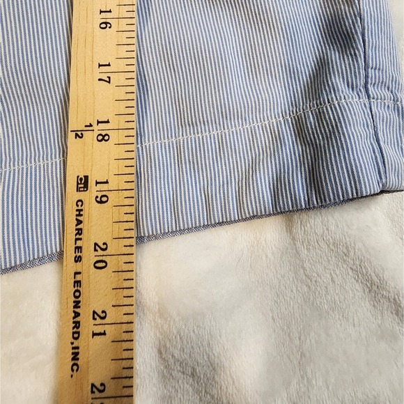 Tommy Hilfiger Men's Classic Fit Chino Shorts, Blue And White Stripe, Size 34 - Picture 8 of 8